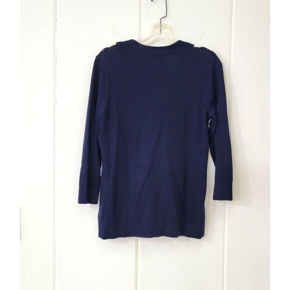 Charter Club Blue and Pink Argyle Cardigan - Picture 2 of 4